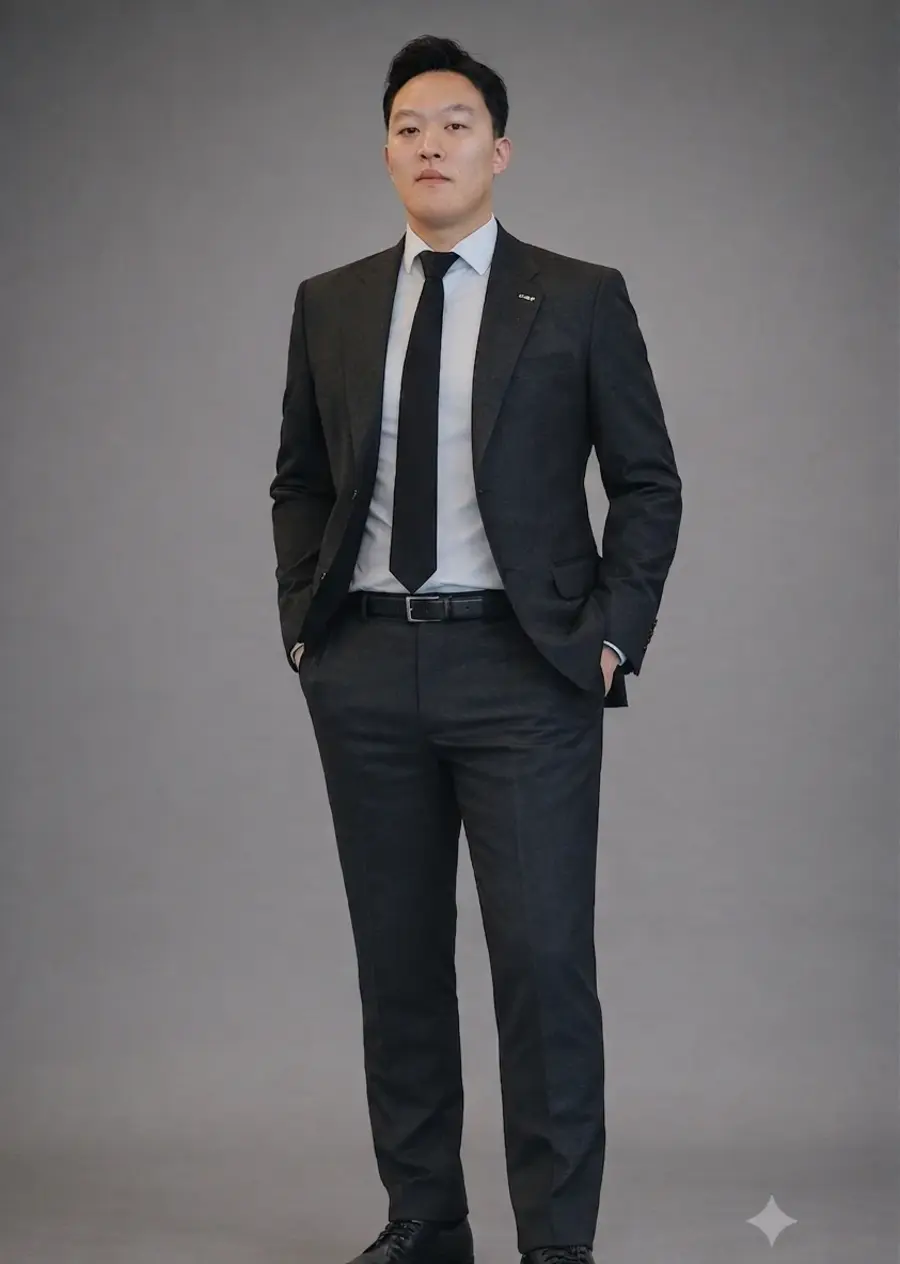기아 석수대리점 책임카마스터 김찬호의 회색 스튜디오 전신 프로필 사진